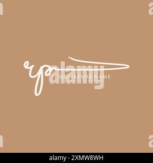 RP Signature Logo Template Stock Vector
