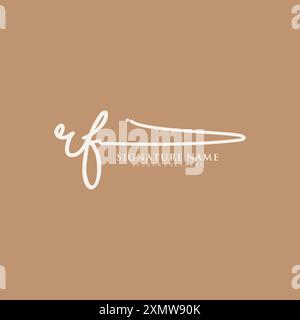 RF Signature Logo Template Stock Vector