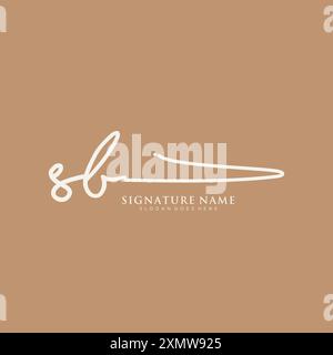 SB Signature Logo Template Stock Vector