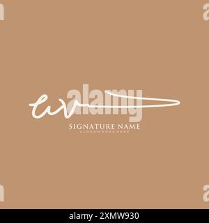 UV Signature Logo Template Stock Vector