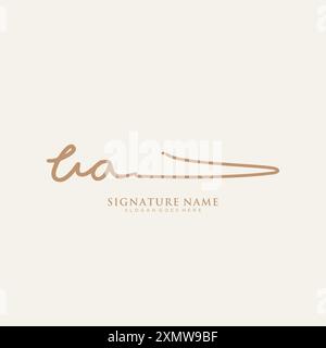 UA Signature Logo Template Stock Vector