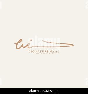 UI Signature Logo Template Stock Vector