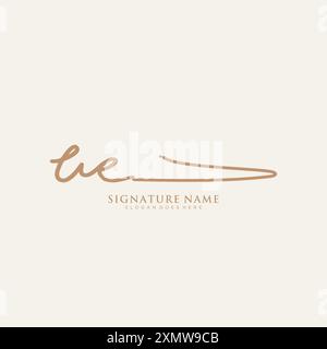 UE Signature Logo Template Stock Vector