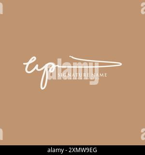 UP Signature Logo Template Stock Vector
