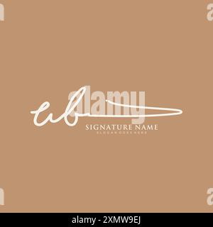 UB Signature Logo Template Stock Vector