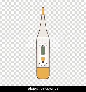 yellow thermometer Stock Vector