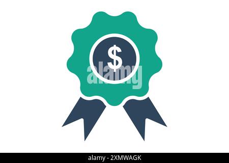 Award icon. icon related to celebrate. solid icon style. business elements vector illustration Stock Vector