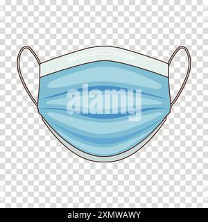 Disposable Blue Mask for Healthy Living Stock Vector