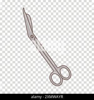 medical stainless scissors Stock Vector