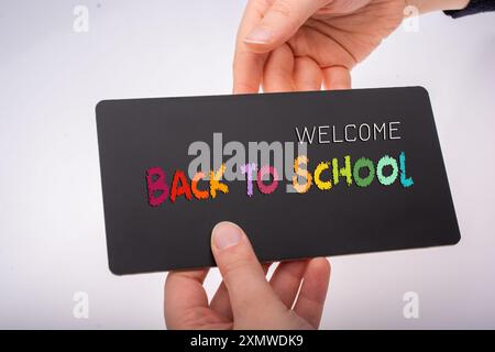 Back to school wording as educational concept Stock Photo