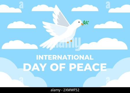 international day of peace background illustration Stock Vector