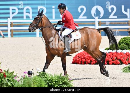 OIWA Yoshiaki (JPN), Equestrian Jumping at Chateau de Versaille, during the Paris 2024 Olympic Games, 29 July 2024, Paris, France. Credit: Enrico Calderoni/AFLO SPORT/Alamy Live News Stock Photo