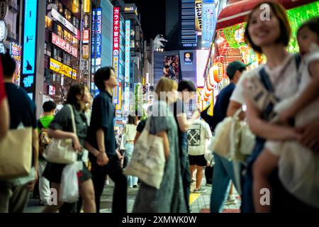 Tokyo, Japan, Jun 16, 2024: The Godzilla head is a landmark and tourist attraction in Kabukichō, Shinjuku,. The sculpture is accessible on the Shinjuk Stock Photo