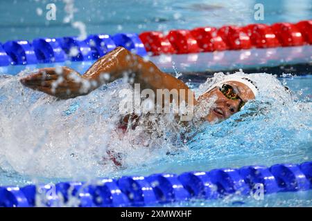 Vaires Sur Marne, France. 29th July, 2024. Barbora Seemanova of Czech Republic competes during the women's 200-meter freestyle final at the Olympic games in Paris, France, July 29, 2024. Credit: Ondrej Deml/CTK Photo/Alamy Live News Stock Photo