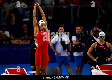 Vaires Sur Marne, France. 29th July, 2024. Barbora Seemanova of Czech Republic competes during the women's 200-meter freestyle final at the Olympic games in Paris, France, July 29, 2024. Credit: Ondrej Deml/CTK Photo/Alamy Live News Stock Photo