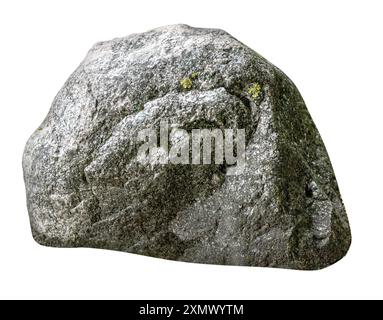 Large single rock or  stone on a white background with clipping path Stock Photo