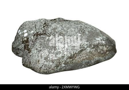 Large singlerock or  stone on a white background Stock Photo