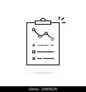 thin line economic report like downfall Stock Vector