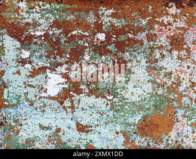 Rusty metal background. Rust texture. Orange red brown abstract background. Bright rough textured background Stock Photo