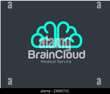 brain cloud logo designs for medical service Stock Vector