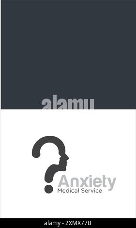 anxiety consult logo designs for medical and health consultation logo Stock Vector