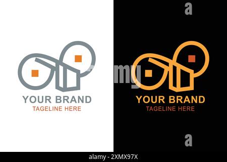 infinity logo. abstract infinity construction logo. Creative logo professional. simple design editable Stock Vector
