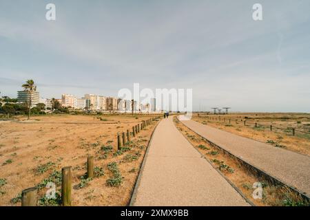 Figueira da Foz, Portugal - July 7, 2024 Claridade Beach and Oasis Figueira in Buarcos. High quality photo Stock Photo