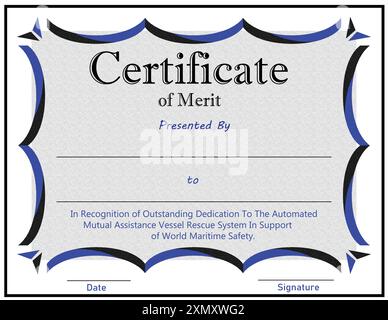 Vector illustration of print certificate template. Stock Vector