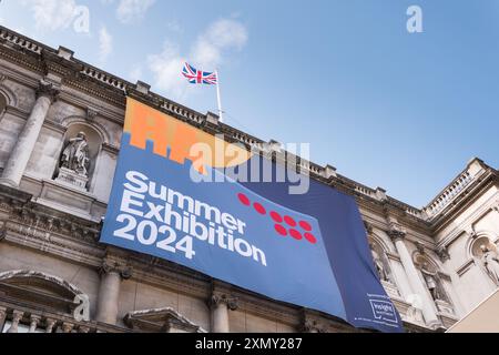 Exterior facade of the Annenberg Courtyard at Royal Academy of Arts, Summer Exhibition 2024, London, England, UK Stock Photo