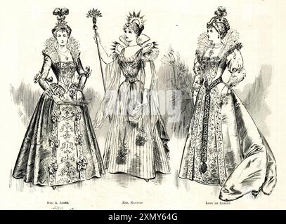 Historic Fancy Dress Ball at Devonshire House, London Stock Photo