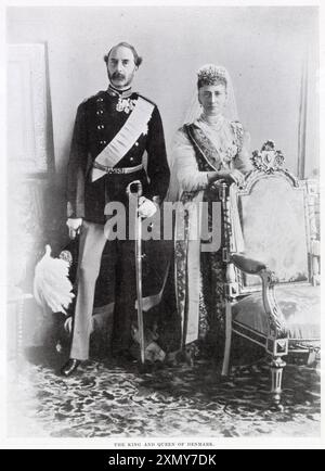 Christian IX of Denmark & Louise of Hesse-Kassel Stock Photo