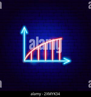 Math Function Graph Neon Sign Stock Vector