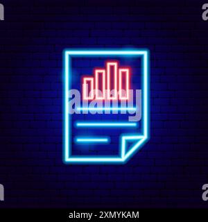 Growth Report Neon Sign Stock Vector
