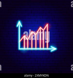 Volatility Graph Neon Sign Stock Vector