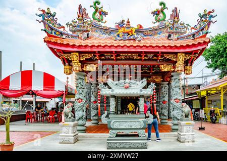 Buddhist temple on Chew Jetty in George Town, Penang, Malaysia Stock Photo