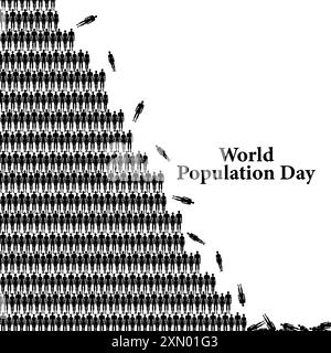 World Population Day. World Population Day creative concept banner, poster, social media post, background, template. July 11. Vector illustration. Stock Vector