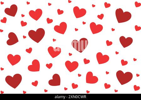 Red Hearts Pattern illustration Stock Vector