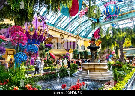 'Higher Love' magical fairy tale installation at the Bellagio Hotel and Casino Resort Conservatory Botanical Gardens, Las Vegas, Nevada, USA Stock Photo