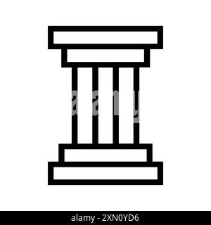 Podium icon or modern line symbol. Vector line art and icon design with bold outline. Black and white Pixel Perfect minimalistic symbol isolated white Stock Vector