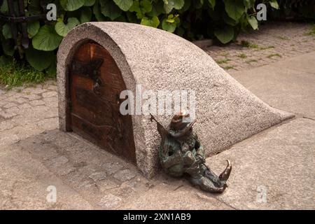 Gnomes on the gnome trail in Wroclaw in Poland in Europe Stock Photo