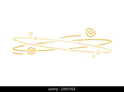 Dizzy and distracted feeling icon, squiggles and circles rotate in linear orbit vector illustration Stock Vector
