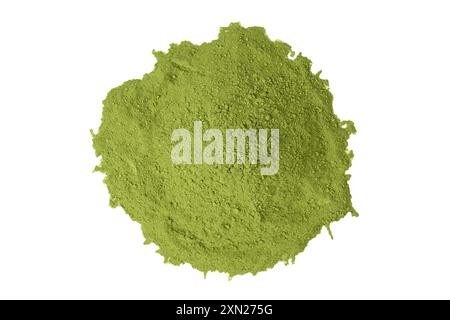 Matcha tea, matcha powder isolated on a white background. Stock Photo