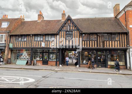 Lion and Lamb Yard, Farnham, Surrey, England Stock Photo