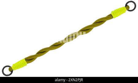 Rope phone keychain for keys on white background in insulation Stock Photo