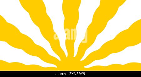 Psychedelic Sun Rays Sun rays background, psychedelic wavy retro 60s 70s design. Fun hippie ...