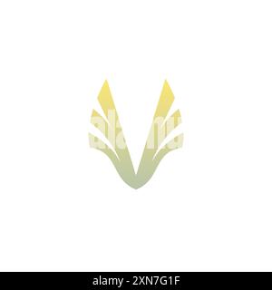 V Wings Logo Vector Illustration. V Initial Icon Stock Vector