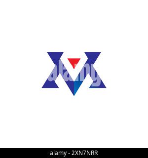 VM Logo Design. Letter MV Icon Stock Vector