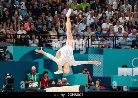 Paris, France. 30th July, 2024. Manila Esposito (ITA), Artistic Gymnastics, Women's Team Final during the Olympic Games Paris 2024 on 30 July 2024 at Bercy Arena in Paris, France - Photo Baptiste Autissier/Panoramic/DPPI Media Credit: DPPI Media/Alamy Live News Stock Photo