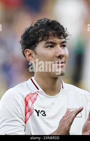 Nantes, France. 30th July, 2024. Kein Sato (JPN) Football/Soccer : Paris 2024 Olympic Games Men's football Group D match between Israel 0-1 Japan at the Stade de la Beaujoire in Nantes, France . Credit: Mutsu Kawamori/AFLO/Alamy Live News Stock Photo