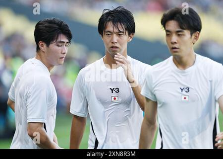 Nantes, France. 30th July, 2024. Kaito Suzuki (JPN) Football/Soccer : Paris 2024 Olympic Games Men's football Group D match between Israel 0-1 Japan at the Stade de la Beaujoire in Nantes, France . Credit: Mutsu Kawamori/AFLO/Alamy Live News Stock Photo